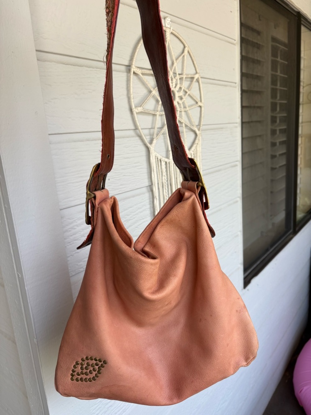 Vintage leather betsey Johnson shoulder bag